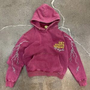 Diet starts Monday maroon hoodie size large